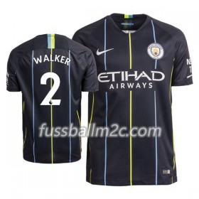 Fußballtrikots Manchester City Walker 2 Auswärts Trikotsatz 2018-2019
